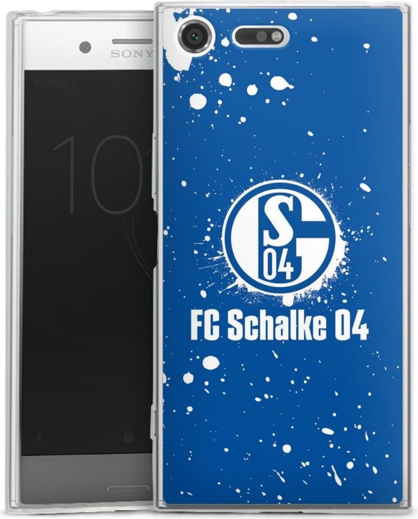DeinDesign Slim Hülle für Sony Xperia XZ Premium Silikon Case Ultra Dünn Handyhülle FC Schalke 04 Logo S04