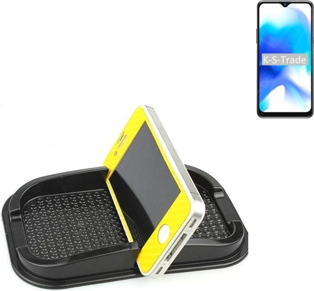 K-S-Trade Auto Anti Rutsch Matte Smartphone-Halter kompatibel mit Blackview A80s Haft Pad Armaturenbrett Handy-Halterung Silikon