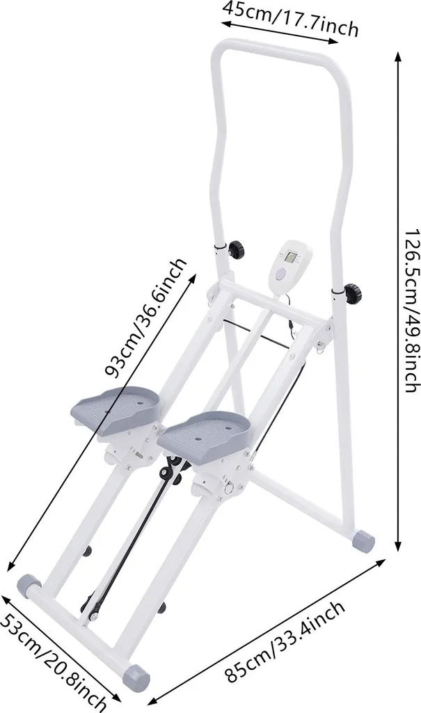Monte-escalier pliable blanc avec pédales réglables modèle Evolution X