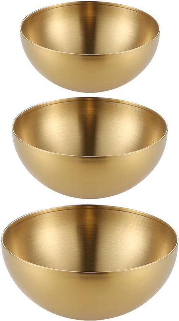 Geschmiedetes Stahl-Rest-Set, 3er Pack, 15/20/25 cm, Edelstahl, für Suppe, Salat und Küchenverwendung