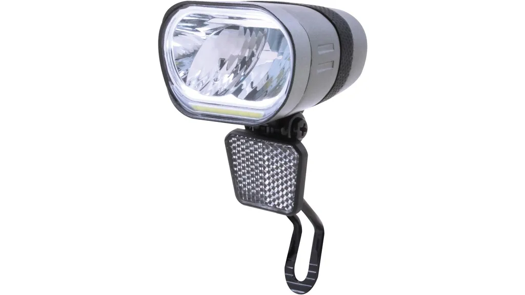 Phare Avant pour Vélo Dynamo Spanninga Axendo 60 Lux Argenté Sécurisé