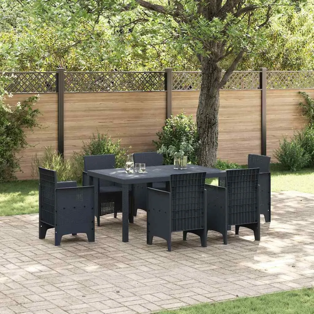 Best Möbel Tavolo da giardino Antracite 150 x 100 x 73 cm Poly-Rattan - Tavoli da giardino CL5189976 1pacco