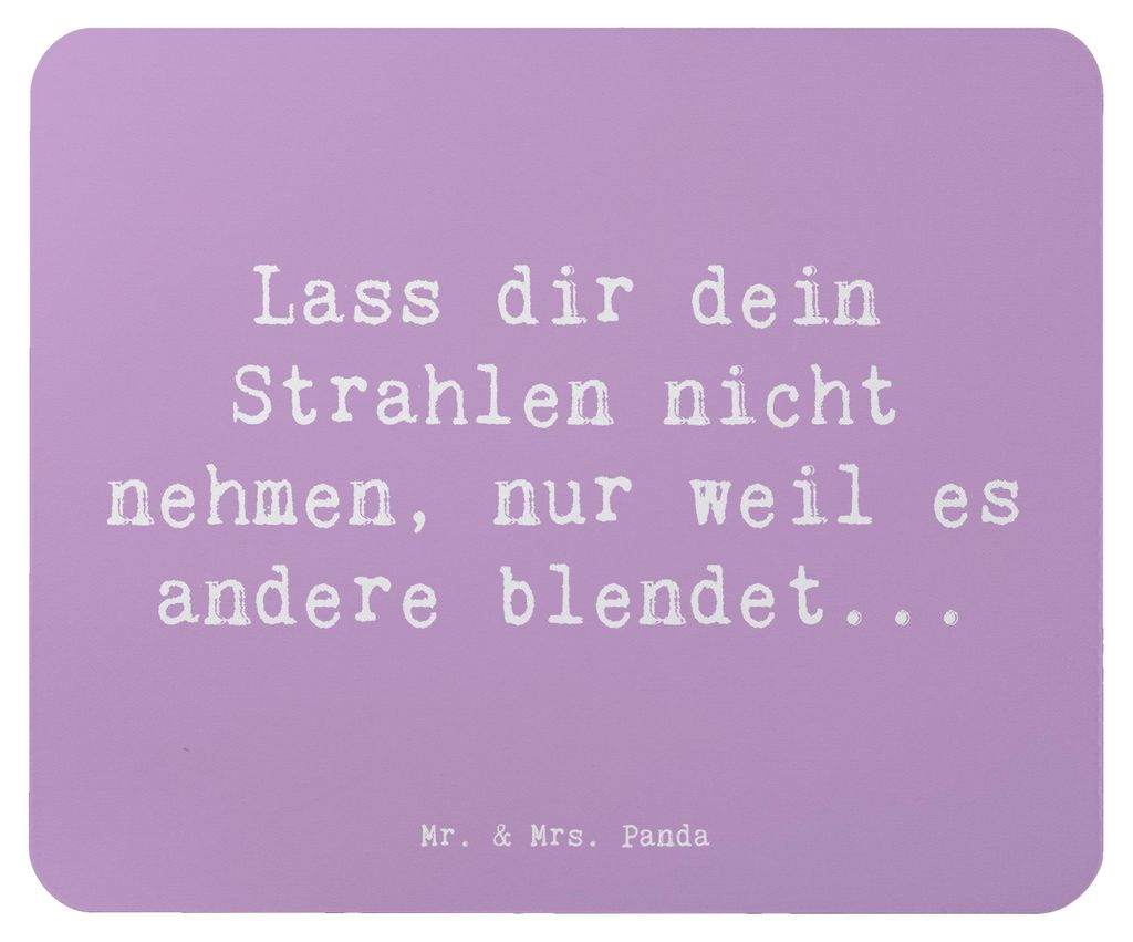 Mr. & Mrs. Panda Mauspad Spruch Selbstvertrauen Strahlen - Lavendeltraum - Geschenk, Gefühl, Träume verfolgen, Pandawelt, schwierige Phase, posit...