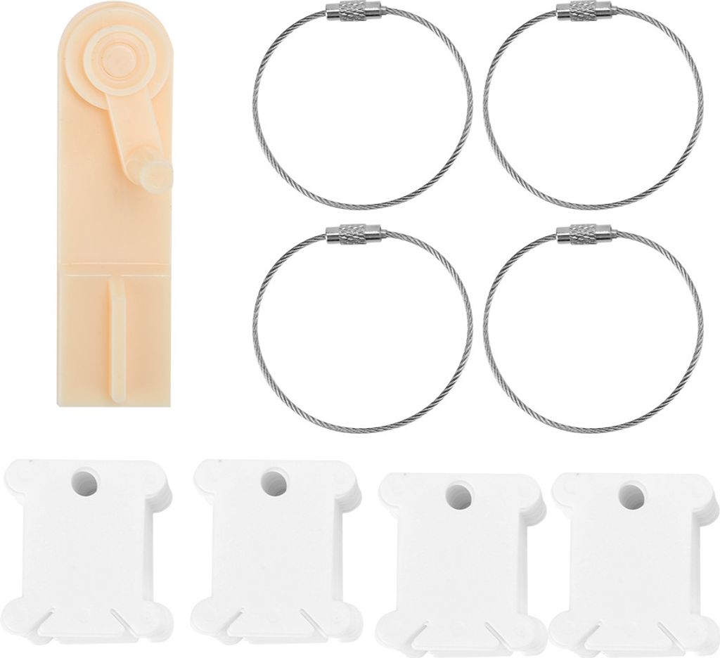 Garnspulen Set 100 Stück mit Wickler, Aufbewahrungsringe für Stickgarn Organisation, weiß, für Kreuzstich & Nähzubehör