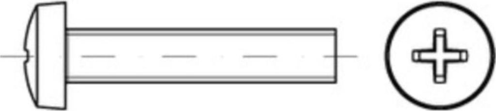 Reyher Flachkopfschrauben ISO 7045 4.8 M 5x16 -H Zn8 (1000 Stück)