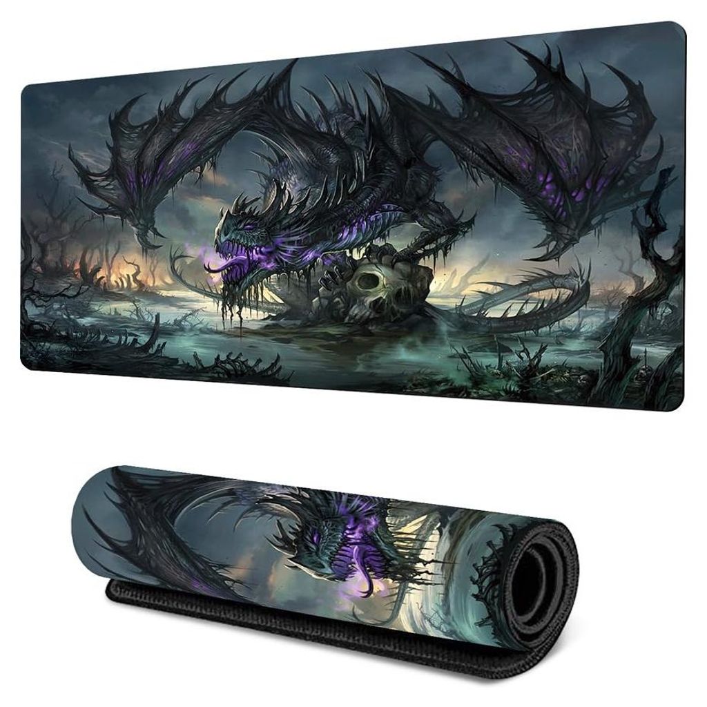 Drachen-Gaming-Schreibtischunterlage, XXL-Mauspad, rutschfestes PC-Mauspad, großes Mauspad, Dino-Gaming-Schreibtischzubehör, Bürodekoration