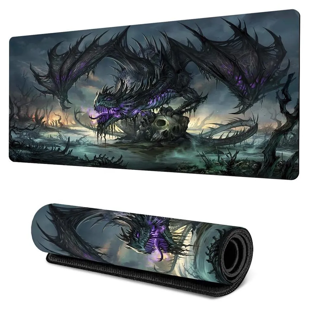 Grand tapis de souris gaming Dragon XXL pour setup de bureau gamer PC