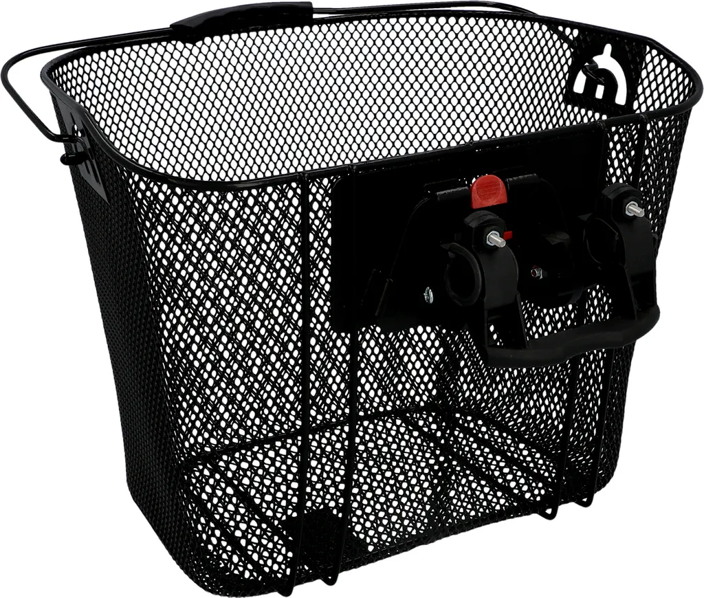 Panier de guidon de vélo Fischer noir avec système de clip rapide