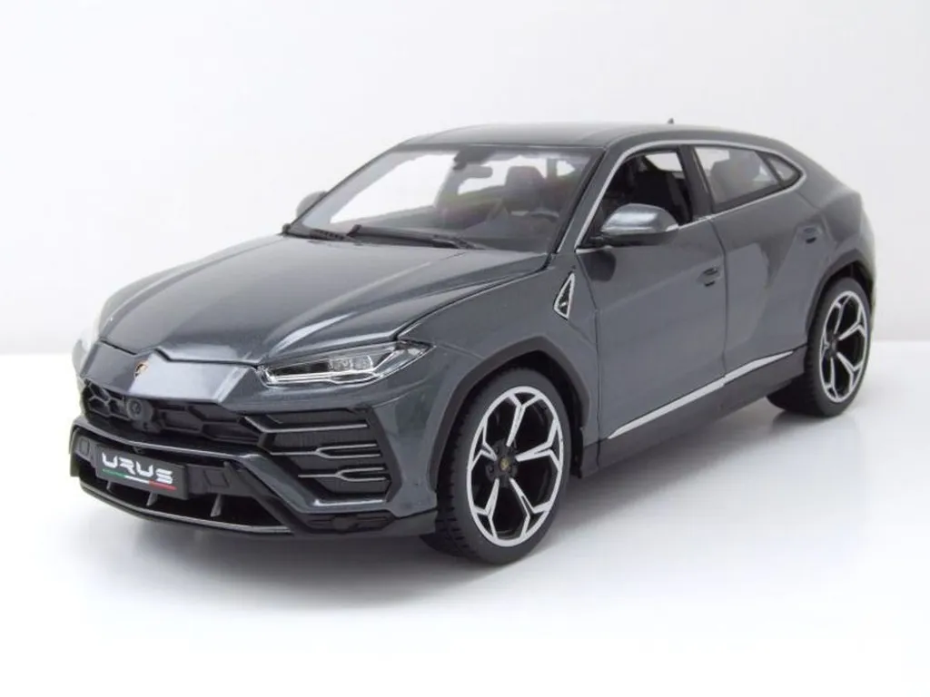 Cadeau Passionné Auto : Lamborghini Urus Miniature Grise 1:18 Bburago
