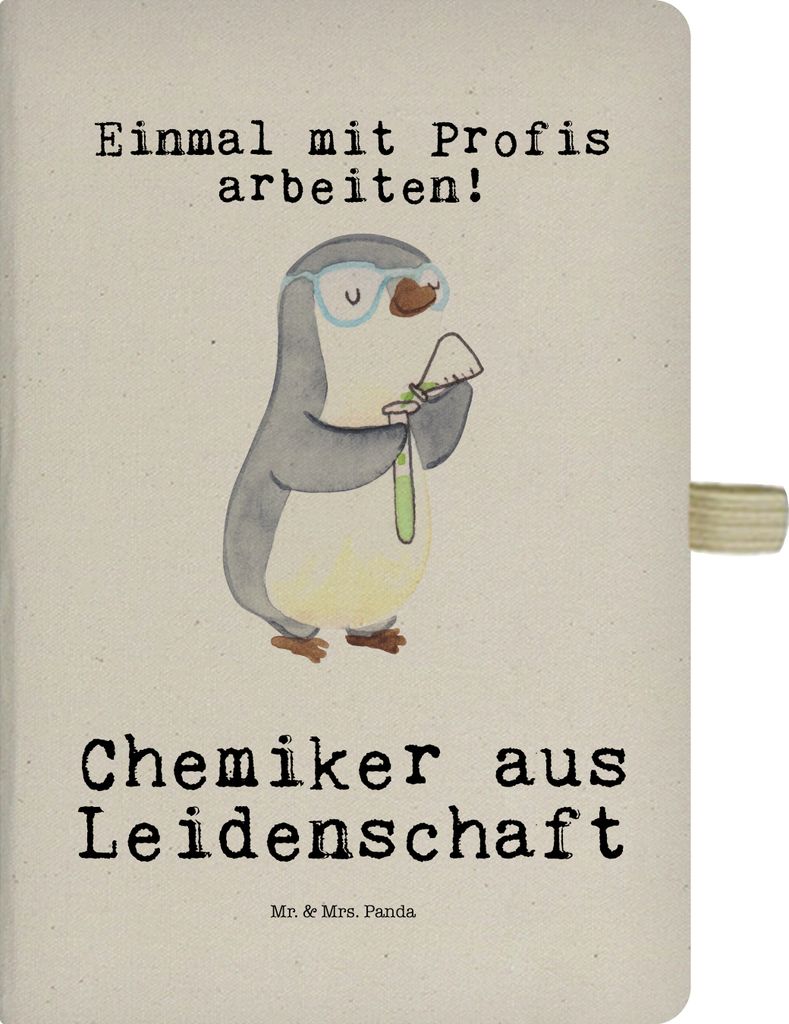 Mr. & Mrs. Panda notizbuch Chemiker Leidenschaft - Transparent - Geschenk, Tagebuch, Beruf, Forschung, Skizzenheft, Spruch, Notizheft, Journal, Kla...