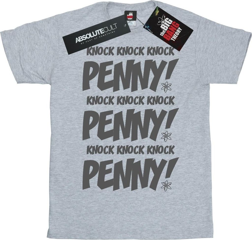 The Big Bang Theory - "Knock Knock Penny" T-Shirt für Damen BI464 (L) (Grau)