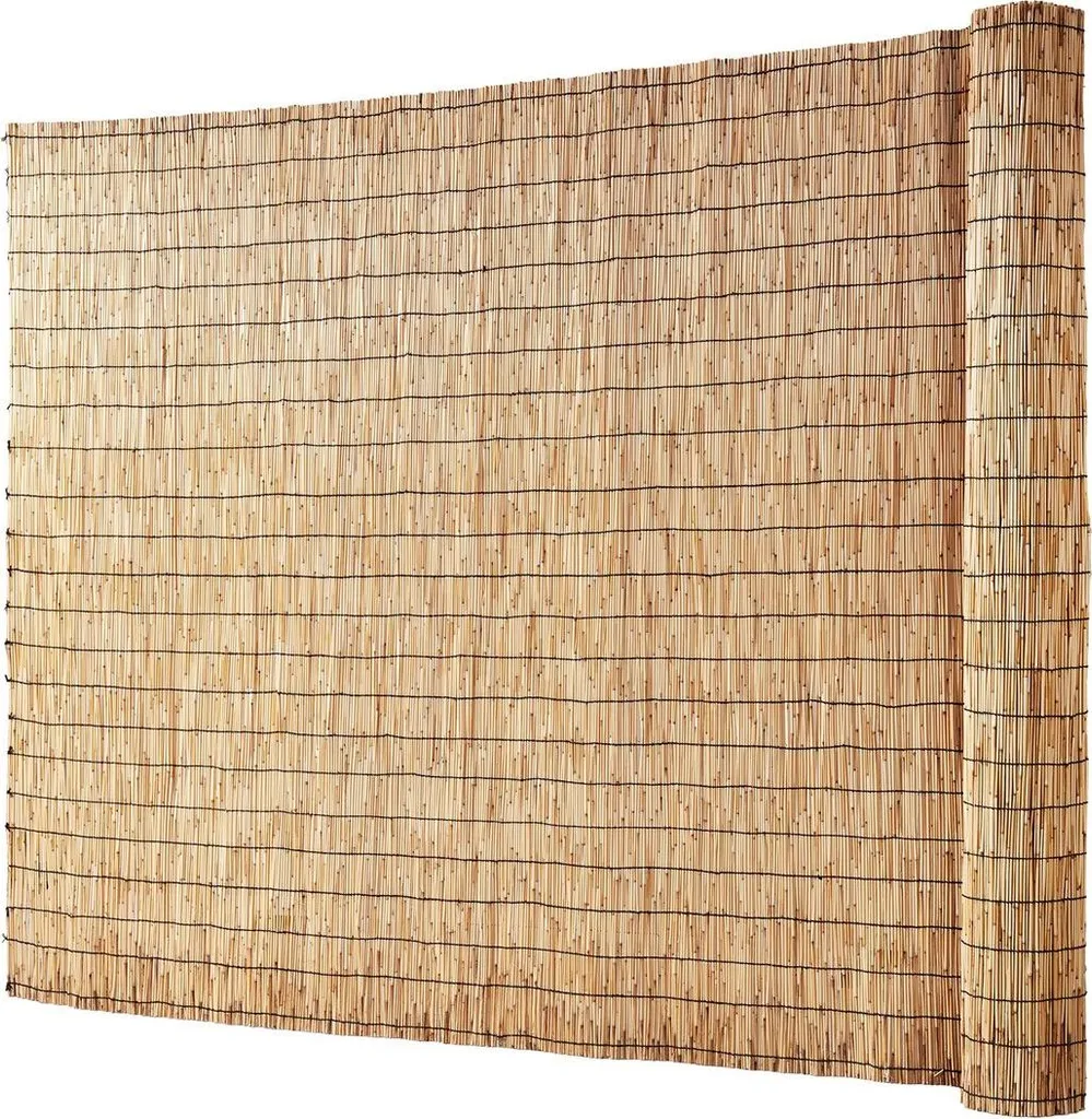 Canisse de roseau fendu 1,20x5m, brise-vue naturel pour aménagement