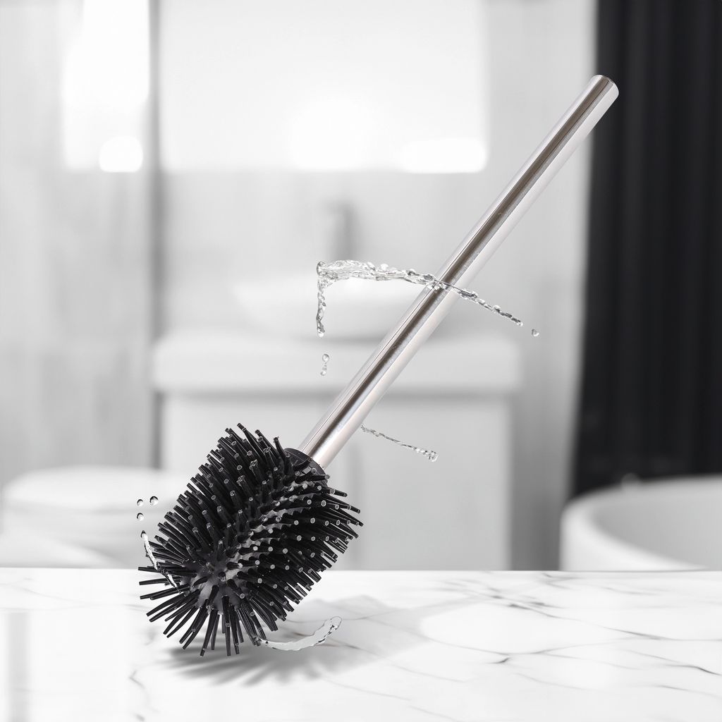 WENKO WC Garnitur Toiletten Bürsten Klo Halter Ares Schwarz Produktbild 6