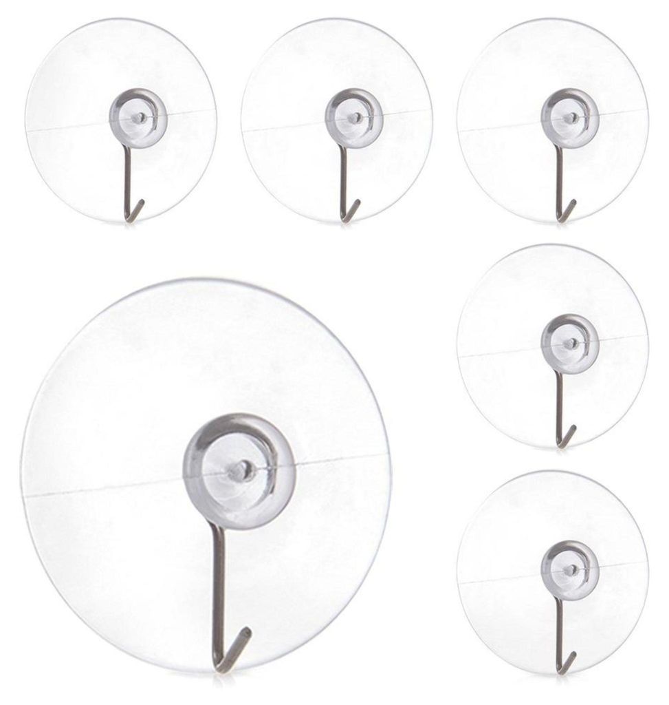 Orion | Set mit 6 Stück Haken - Selbstklebend - Wandhaken - Transparent - 4,5x4,5 cm - Rund