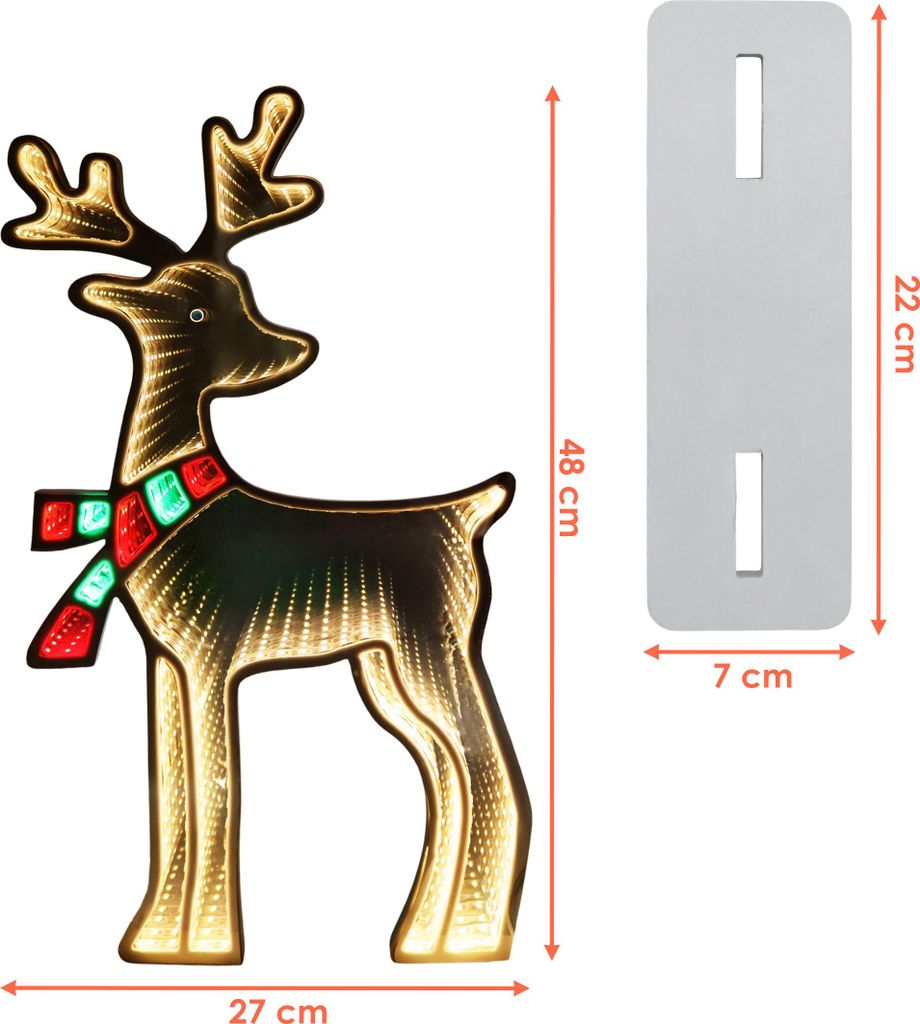 3.09 LED Renne en effet 3D - env. 27x8x48 cm / 311 LED - Image du produit 