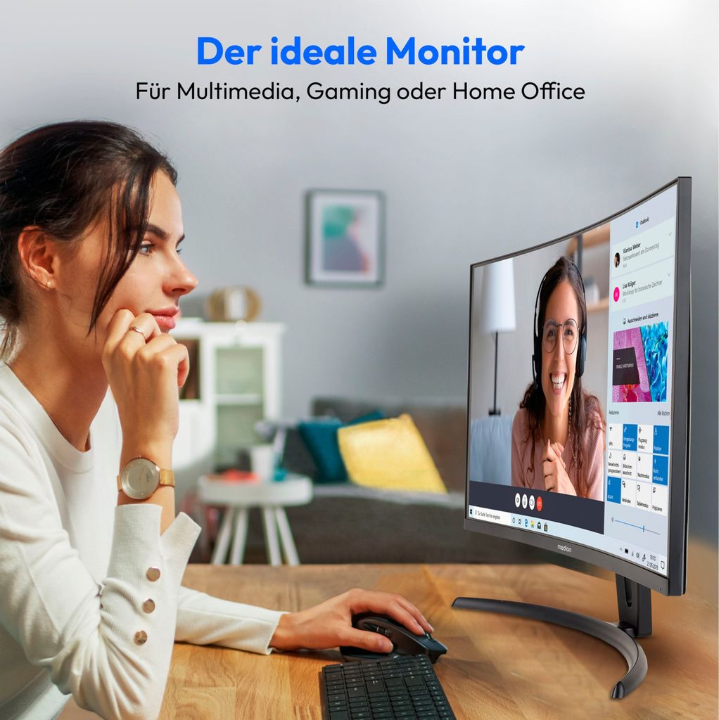 Moniteur Medion Akoya (MD 22020) - Moniteur incurvé Full HD 27 pouces - Écran Moniteur Medion Akoya (MD 22020) - Moniteur incurvé Full HD 27 pouces - Écran
