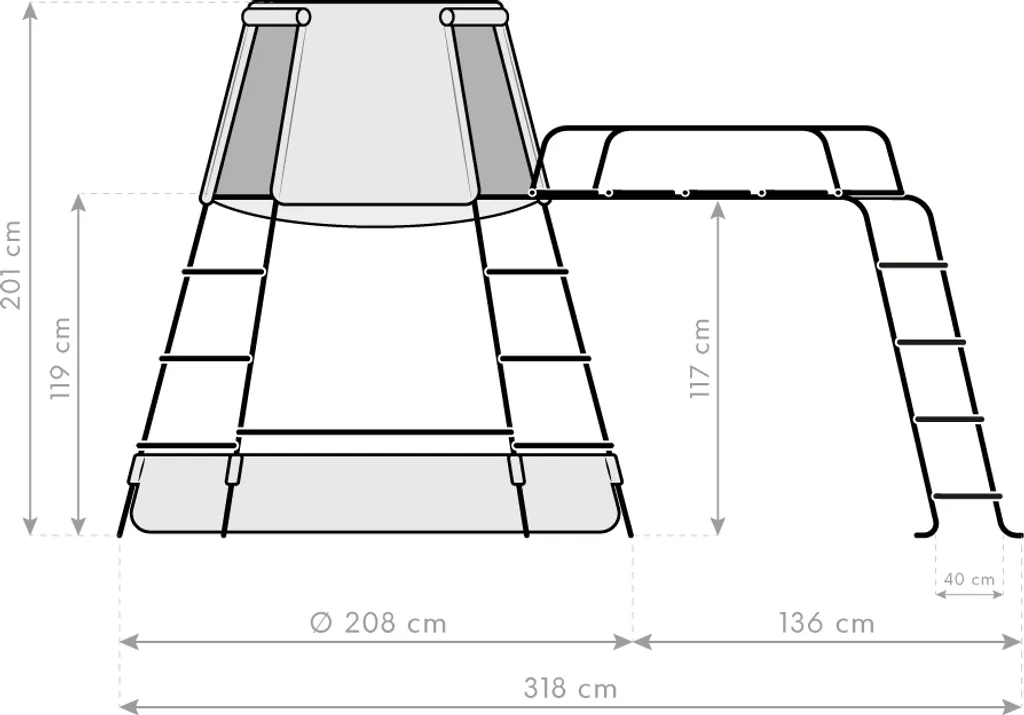 Structure à grimper Explorer TP Toys avec plateforme réglable en hauteur - 6