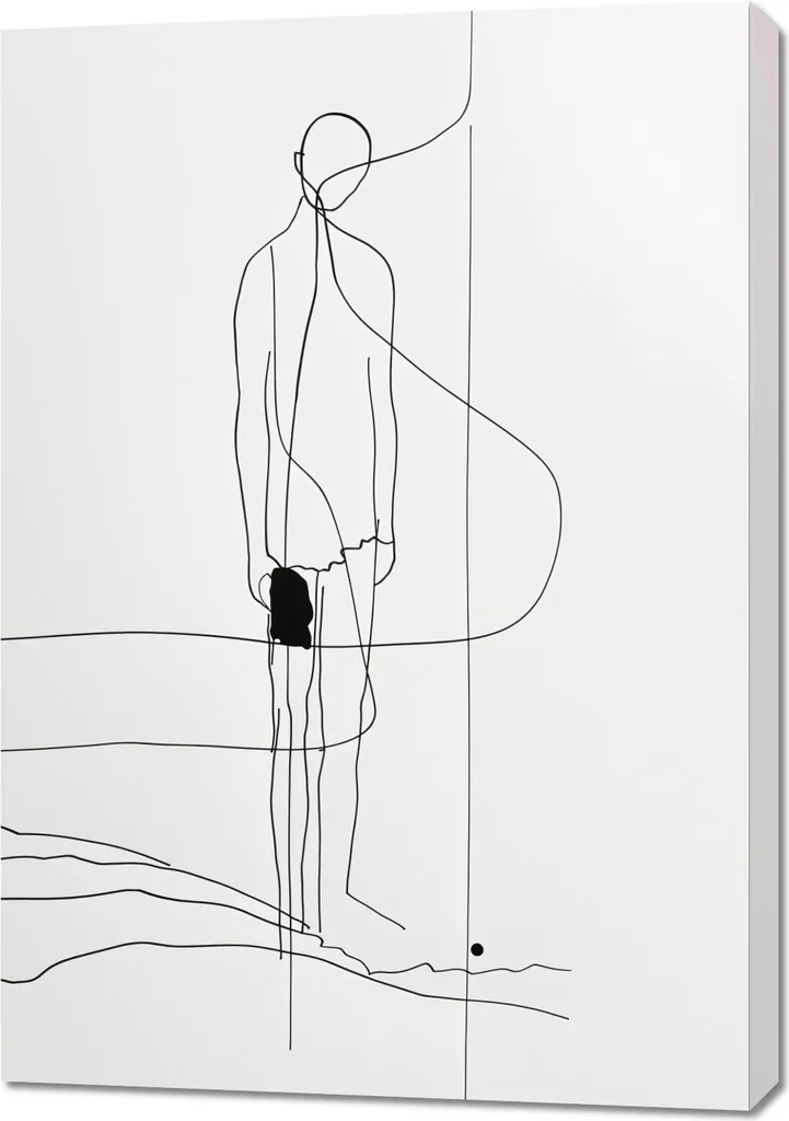 Quadro 70x100 cm Viaggio Solitario | Stampa su Tela Moderna per Arredo