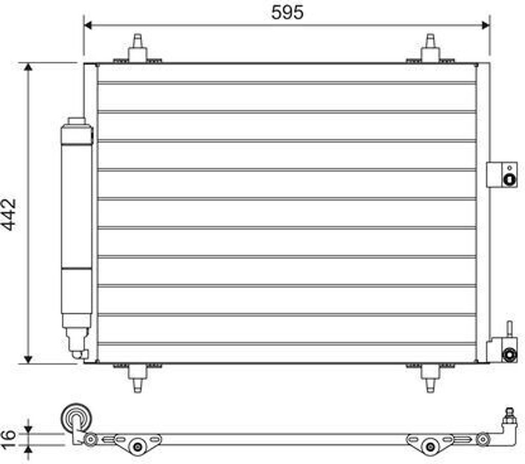 VALEO 817579 Kondensator, Klimaanlage OE 6455AP kompatibel mit C8, Jumpy, Ulysse, Phedra, 807, Expert