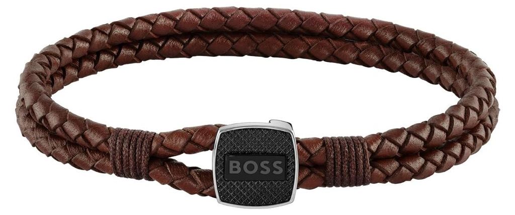 Pulsera de cuero marrón, modelo 1580048 - Longitud: 19 cm Imagen del producto 