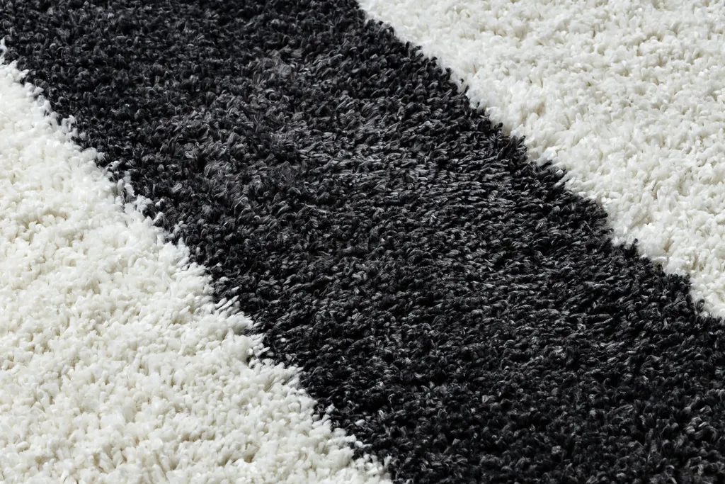 Tapis à pompons gris 200x290 cm UNION 4079 texture moelleuse et douce - 5