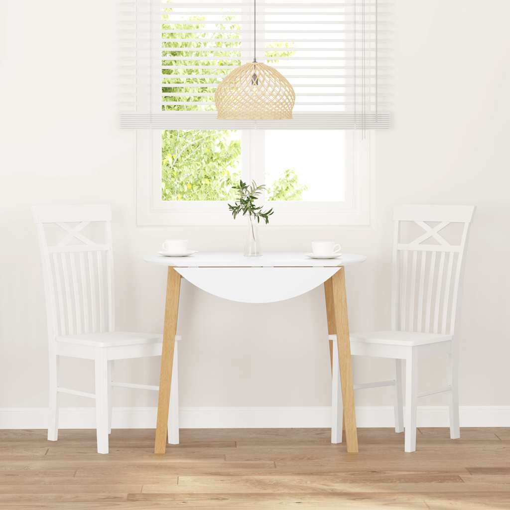 "im Sonderangebot"Esszimmerstühle 2er Set modernes - CLORIS - Polsterstühle für Esszimmer, Weiß Massivholz Gummibaum - 42,5 x 53,5 x 94 cm - DE...