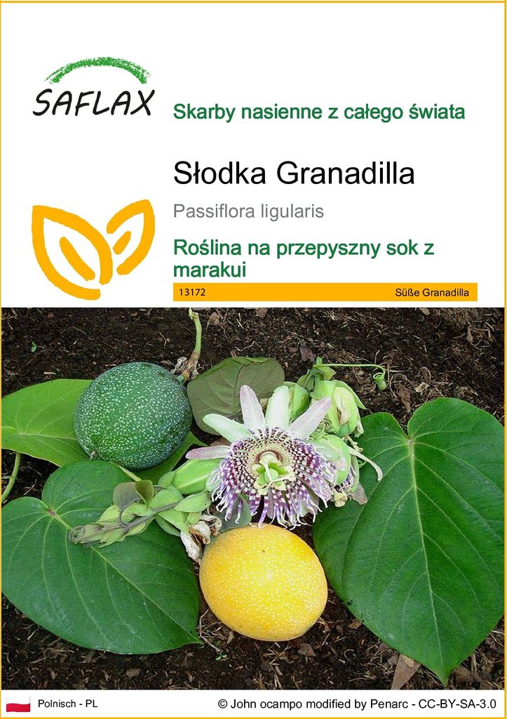 SAFLAX - Słodka Granadilla - 20 Nasiona - Passiflora Zdjęcie produktu 