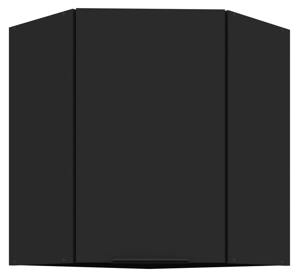 Küchen Eckhängeschrank 60x60 cm SIENA Schwarz Küche Produktbild 