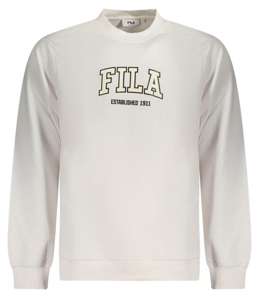 Herren-Sweatshirt Weiß Baumwolle Regular Fit mit Logo-Druck