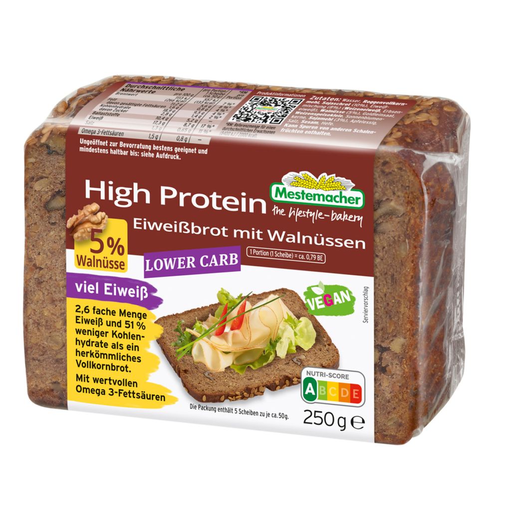Mestemacher chleb proteinowy z orzechami włoskimi bez Zdjęcie produktu 