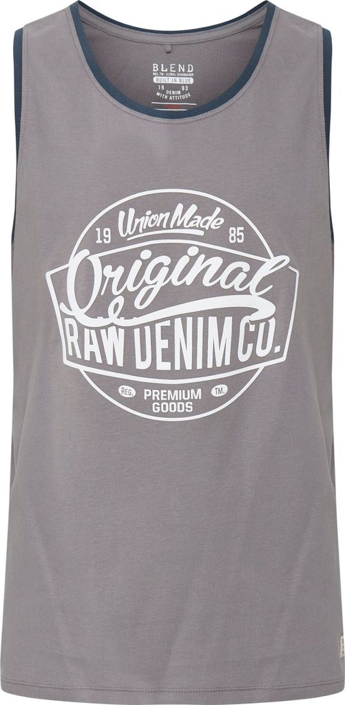BLEND BHWalex Herren Tank Top Sport-Shirt Muscle-Shirt mit Print 100% Baumwolle Regular fit