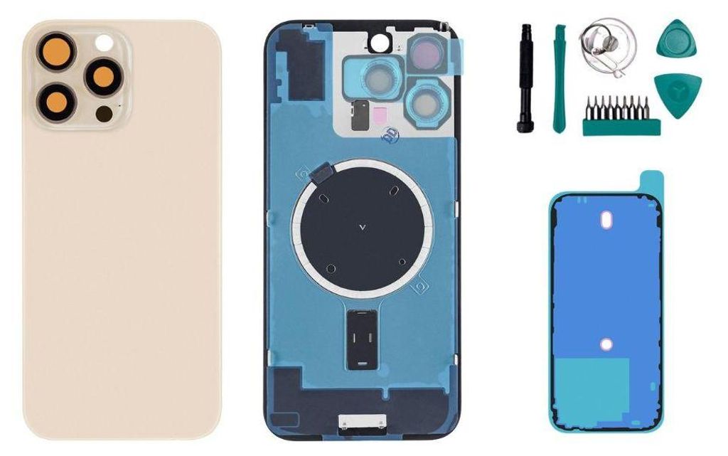 iPhone 16 Pro Max Backcover Titan Wüstensand - Set Produktbild 