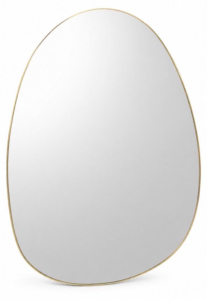 Dekoratívne zrkadlo KALY, 75 x 55 cm, asymetrické, zlatý Obrázok produktu 