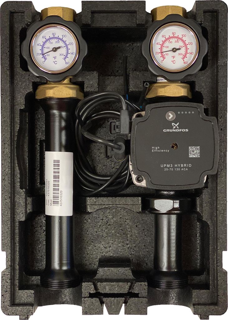 EcoMix Heizkreispumpengruppe direkt, mit Grundfos UPM3 Produktbild 