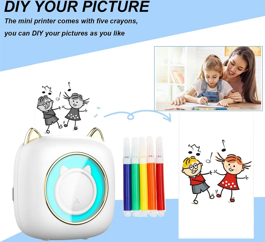 C23 Mini Stampante Termica Bluetooth | 200 DPI Inkless Printer - 4