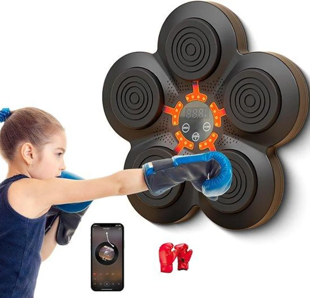 Cible de boxe murale intelligente Bluetooth avec capteurs de frappe