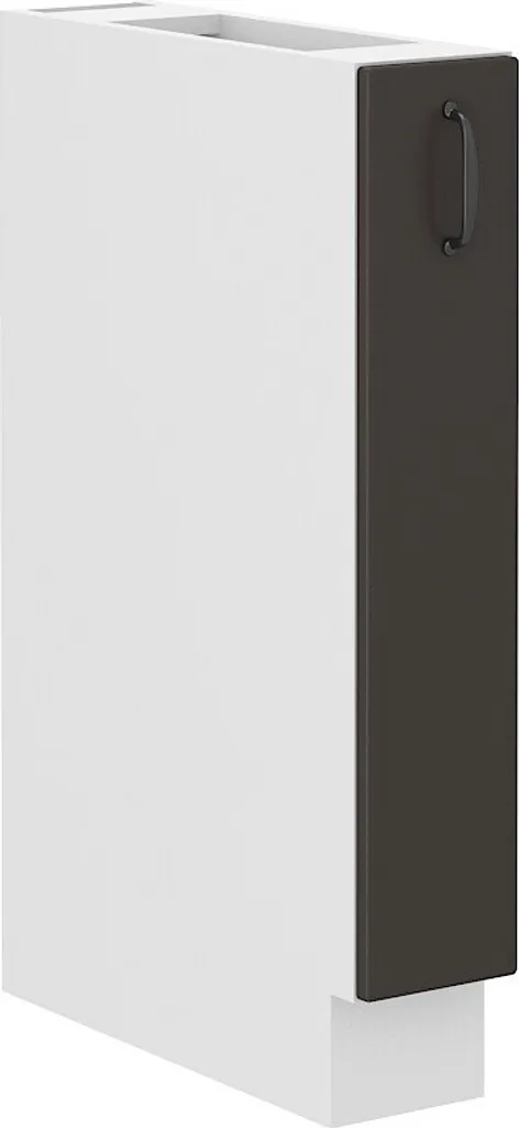 Armoire coulissante SOPHIA 15 cm : solution gain de place gris et blanc