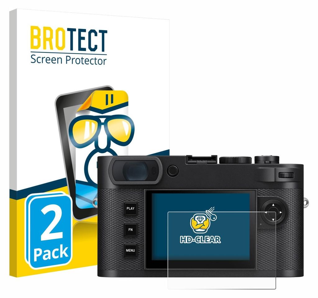 2x Für Leica M EV1 Schutzfolie BROTECT Displayschutz Display Schutz Folie Klar Transparent
