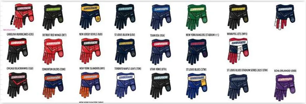 Gants Warrior Alpha LX3 Dallas Stars SR Taille 15 : Protection NHL Elite