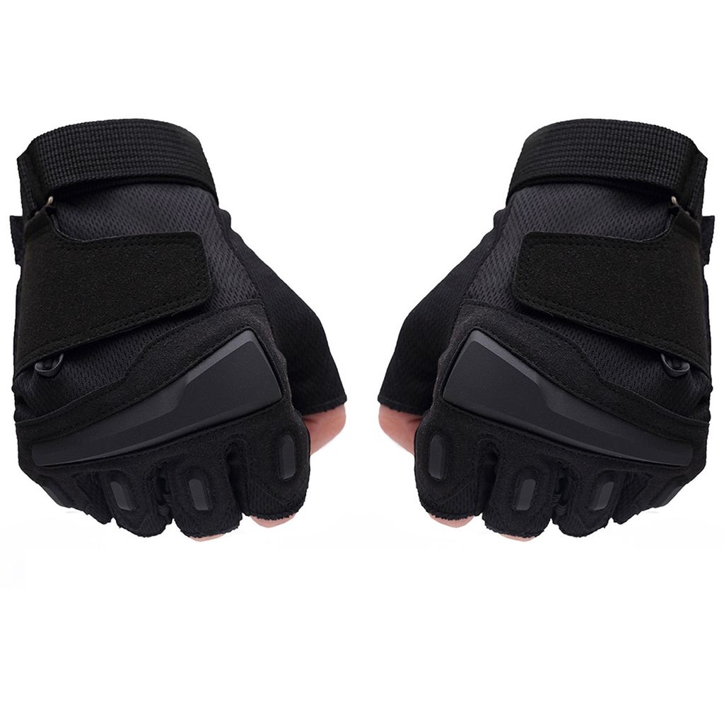 1 Paar Taktische Handschuhe Halbfinger Stoßdämpfung Gute Elastizität Verdickte rutschfeste Aufprallschutz Sporthandschuhe Fitnesszubehör