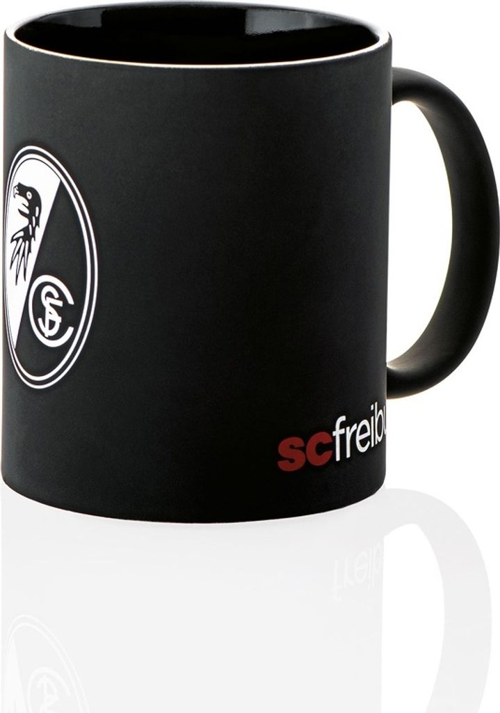 SC Freiburg Softtouch Tasse Schwarz Steinzeug 0,3 Liter Produktbild 