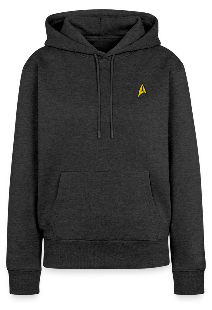 Spreadshirt Star Trek The Original Series Besatzung Logo Stick Damen Premium Hoodie, L, Anthrazit meliert