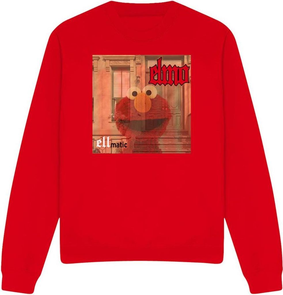 Sesame Street - "Ellmatic" Sweatshirt für Herren/Damen Uni TV19934 (L) (Rot)
