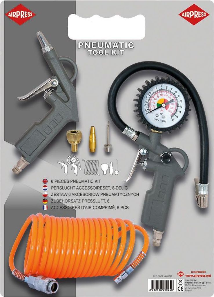 Airpress Accessoireset Compressor 6-delig Produktbild 