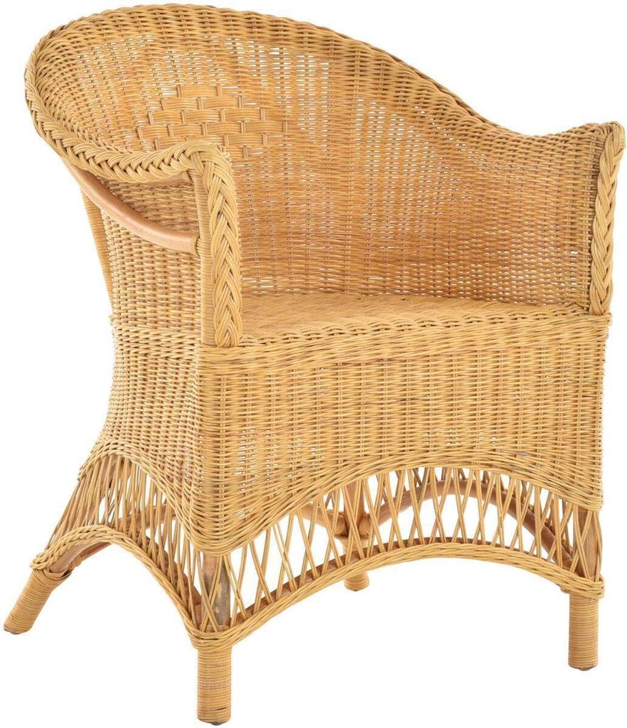 KRINES HOME Rattansessel Landhaus Flechtsessel aus Produktbild
