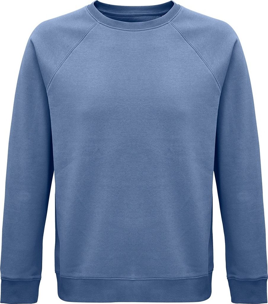 SOLS - "Space" Sweatshirt Baumwolle aus biologischem Anbau für Herren/Damen Uni Raglanärmel PC4314 (XL) (Blau)
