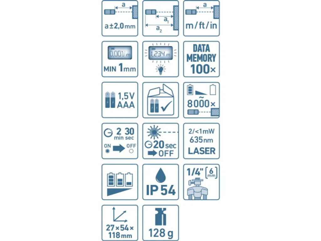 Télémètre laser 40m avec écran LCD - Mesure rapide et précise 8820042 - 4