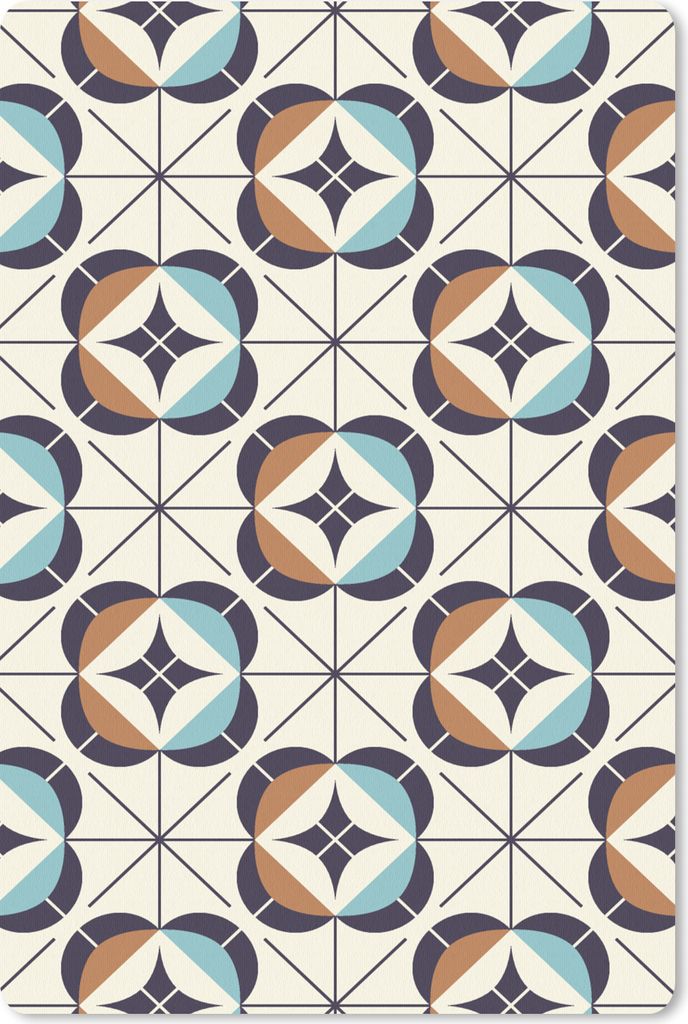 MuchoWow Mauspad Mousepad Retro - Design - Geometrie 18x27 cm - Mousepads - Maus Mat - Pad - Mausunterlage