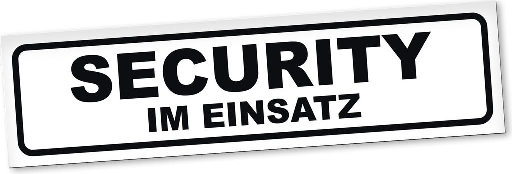 PantherPixel Security Im Einsatz Magnetschild Auto Sicherheitsfirma Magnetfolie Geschenkidee 20 x 5 cm REFLEKTIEREND