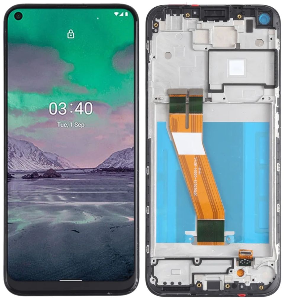 Original LCD + Touchscreen Nokia 5.4 / Nokia 3.4 TA-1340 TA-1337 TA-1325 TA-1333 TA-1337 (Generalüberholt) Schwarzer Rahmen